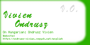 vivien ondrusz business card